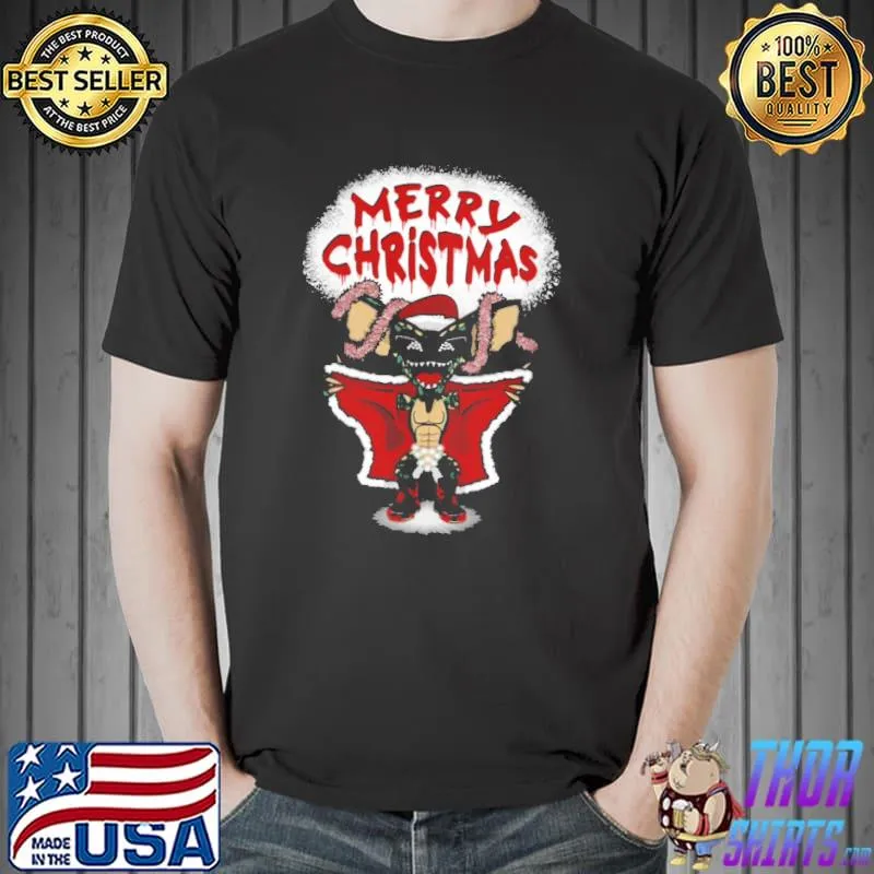 Flashing through the snow colourwith text gremlins shirt