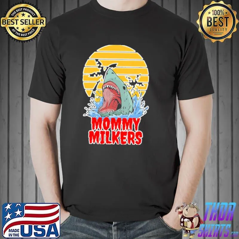 Funny beach shark big tiddy goth shirt
