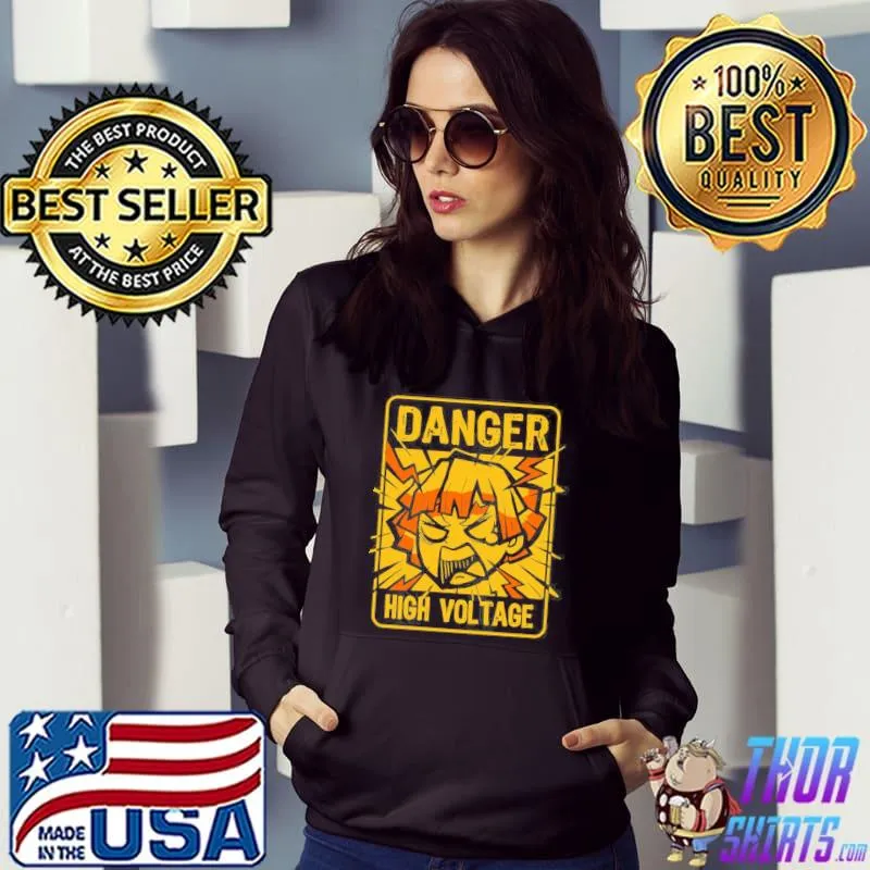 Fuuny zenitsu high voltage demon slayer classic s Hoodie