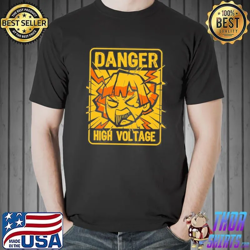 Fuuny zenitsu high voltage demon slayer classic shirt