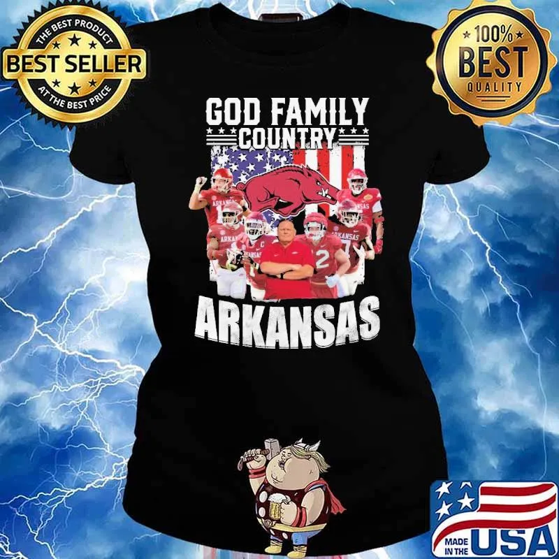God Family Country Arkansas s Ladies tee