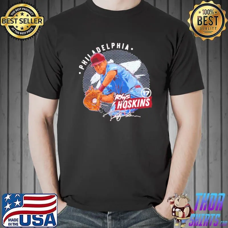 Great player rhys hoskins philadelphia phillies shirt