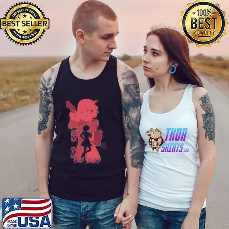 Grunge distressed lycoris recoil anime characters chisato nishikigI s Tank Top