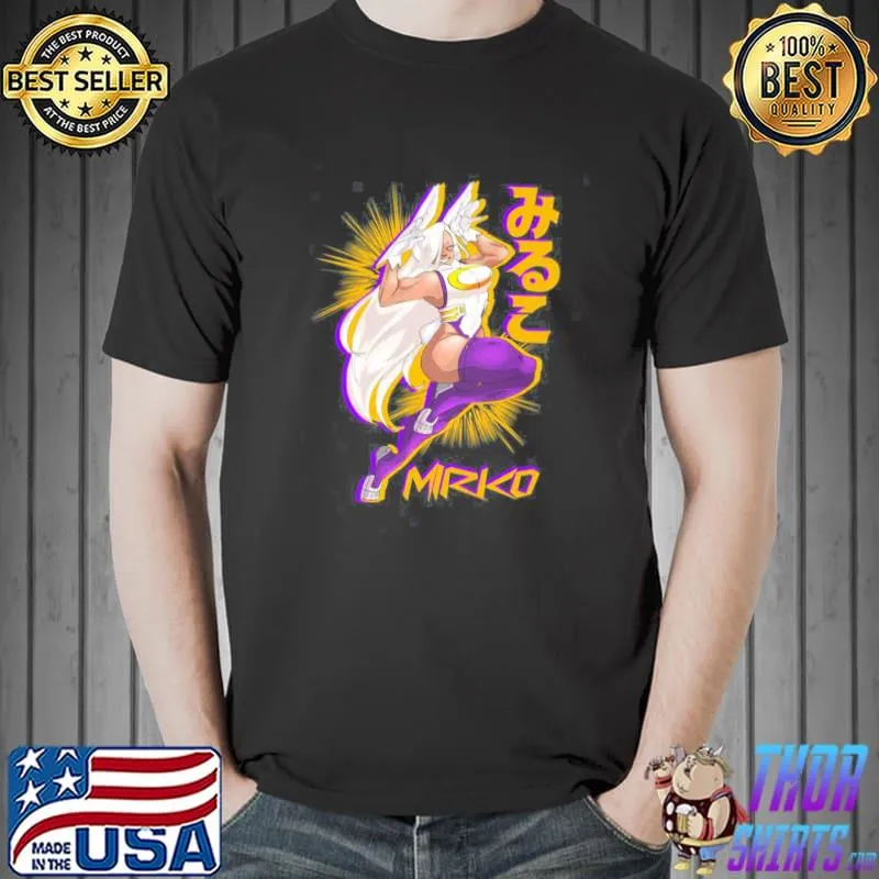 Hot mirko rumI usagiyama superhero manga my hero academia shirt
