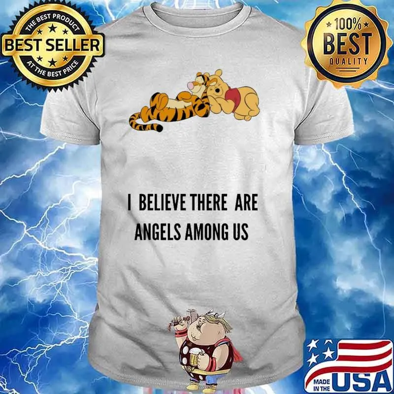 I Believe There Are Angles Among Us Winnie Pooh Shirt