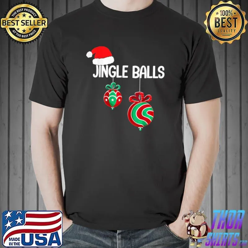 Jingle Balls Christmas Santa Hat Matching Couple Chestnuts T-Shirt