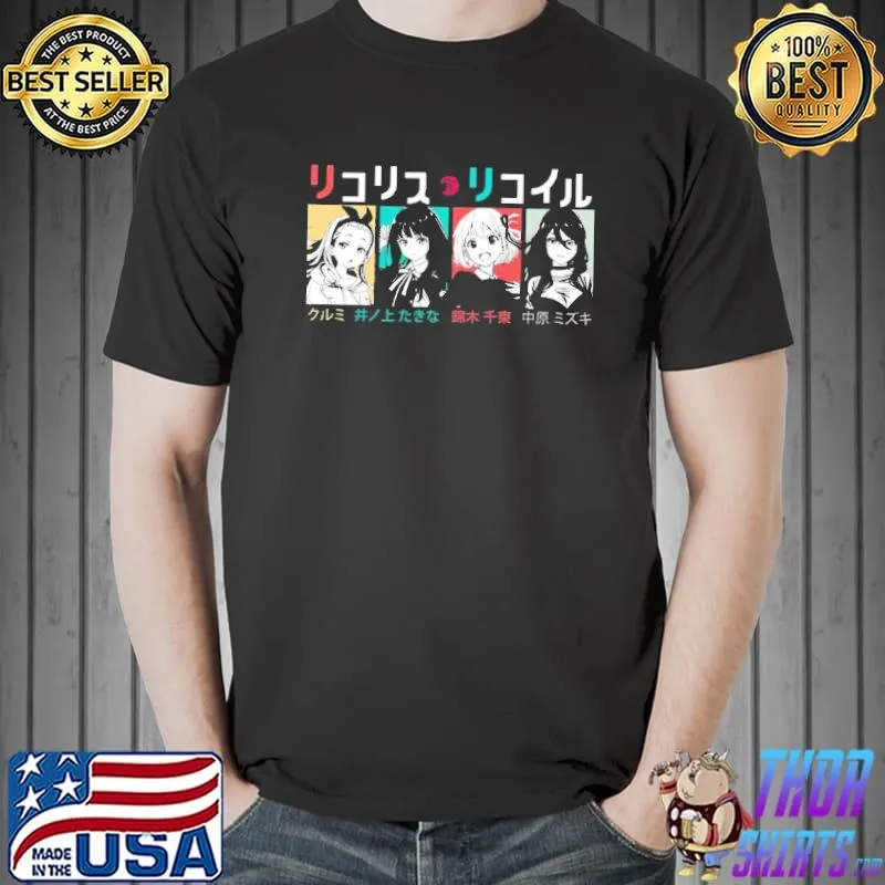 Main characters of lycoris recoil classic art shirt