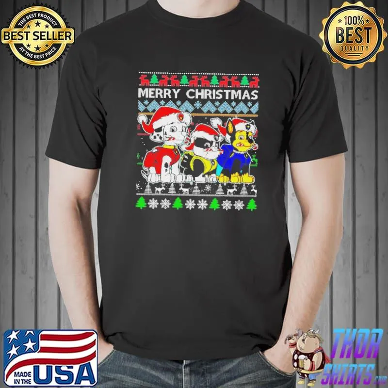 Merry christmas call the paw patrol team trending shirt