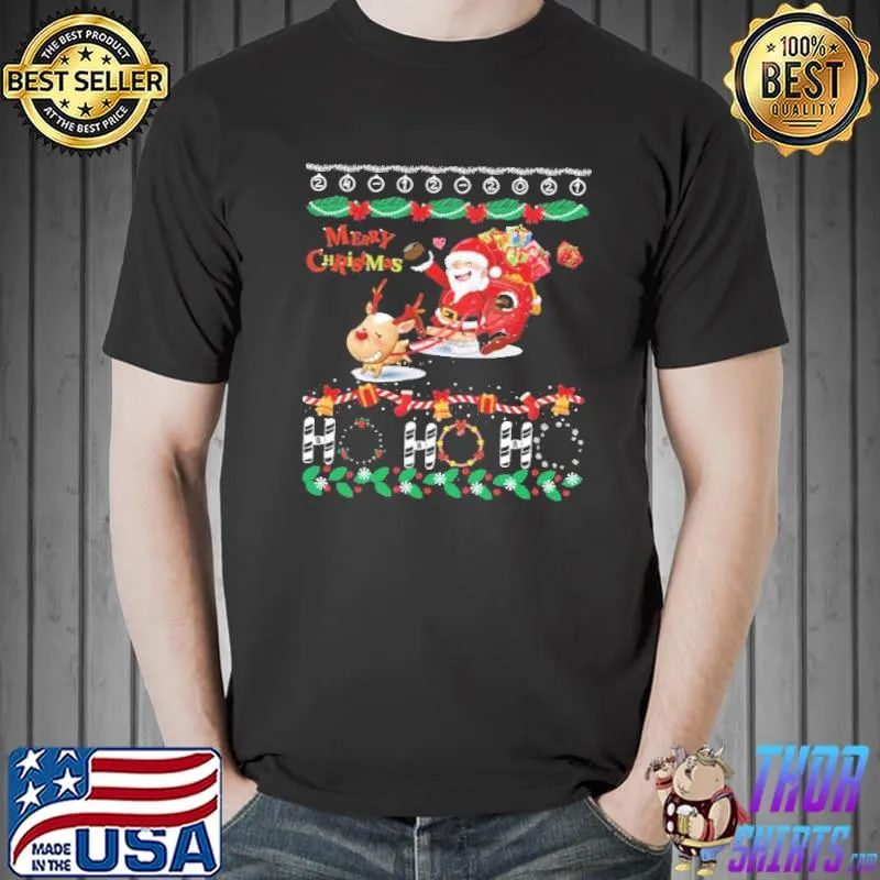 Merry christmas lovely santa claus reindeer ho ho ho trending shirt