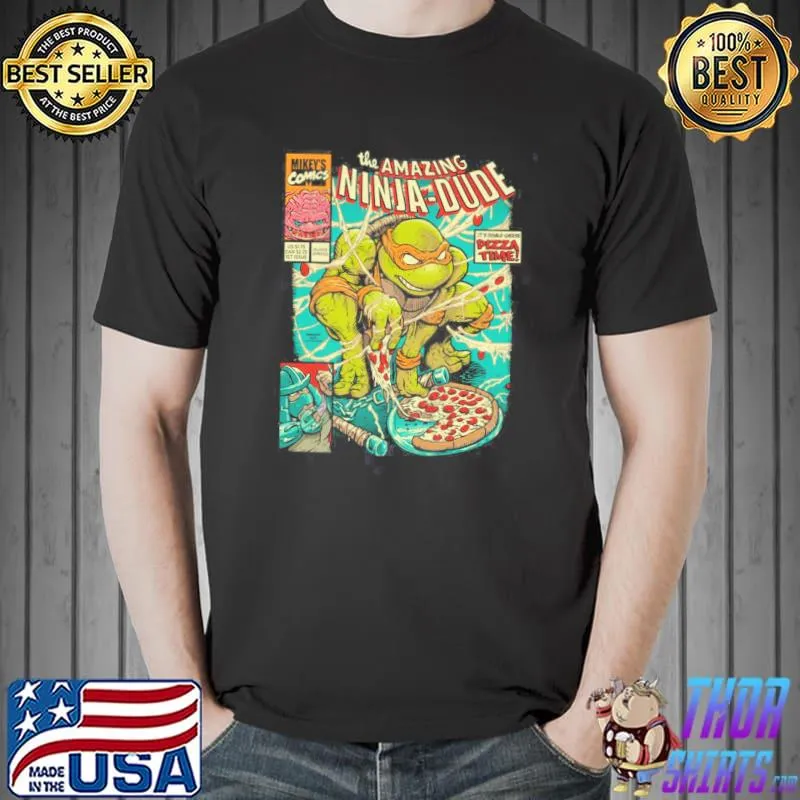 Mikey pizza boynage mutant ninja turtles classic shirt