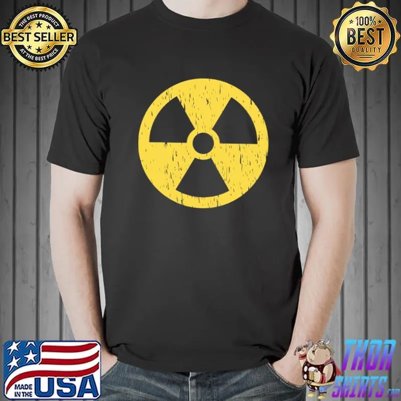 Nuke distressed nuclear symbol shirt