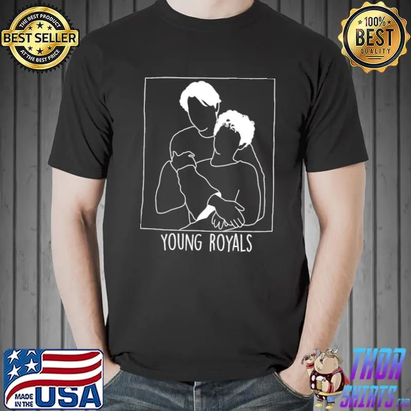 Outline art couple young royals classic shirt