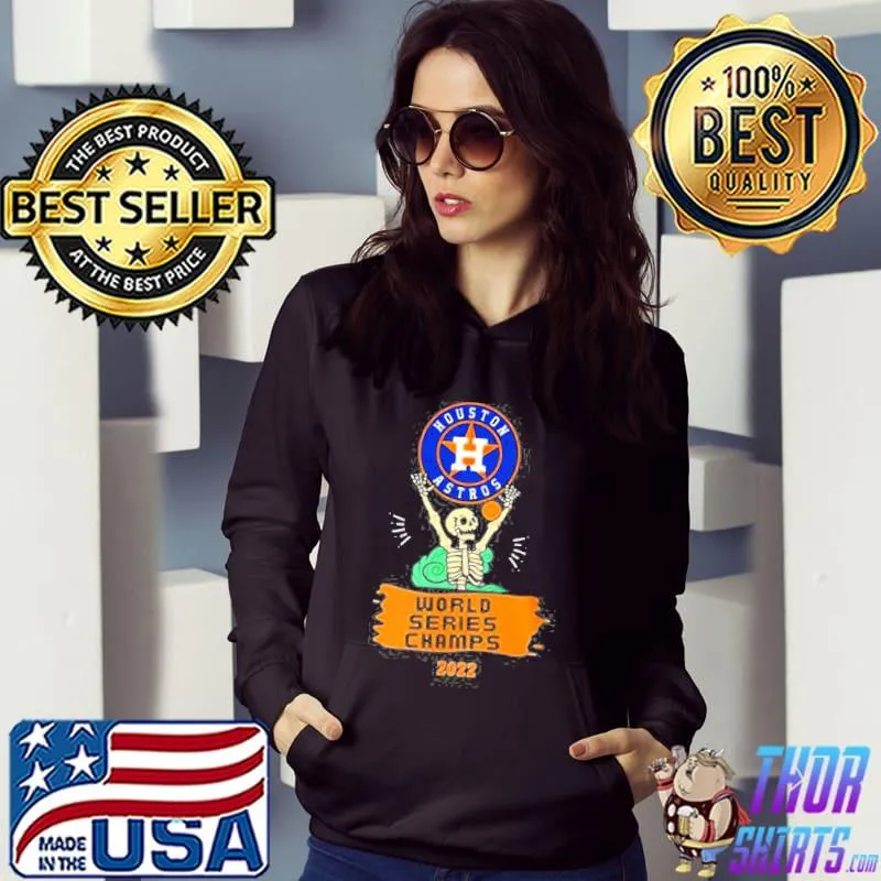 Skeleton houston astros world series champions 2022 baseball s Hoodie