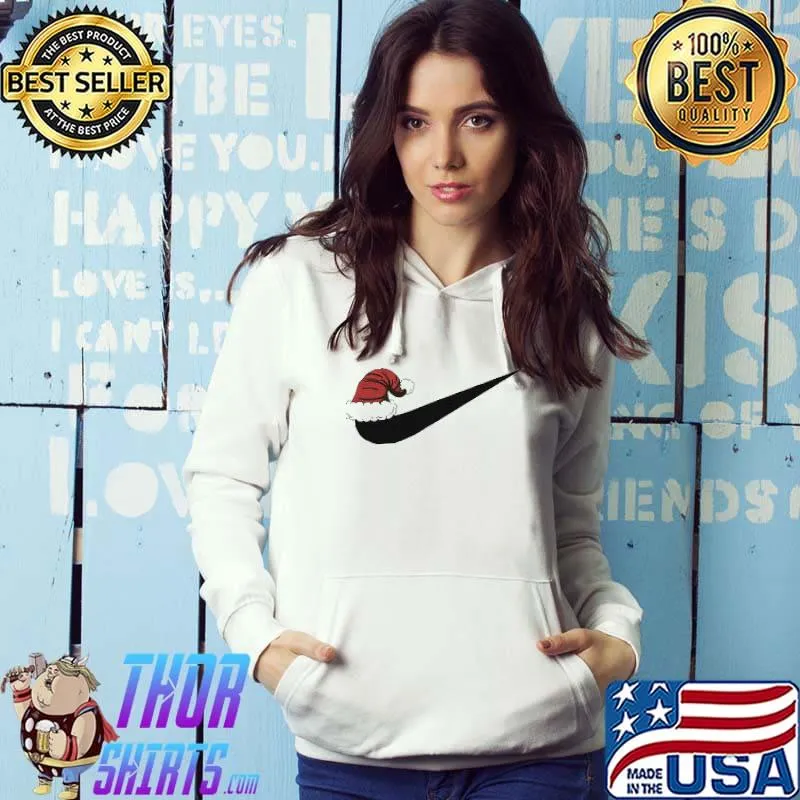 Swoosh mark and santa hat christmas nike logo s Hoodie