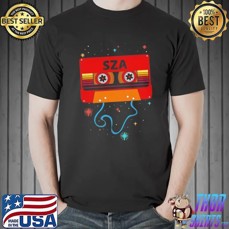 Sza retro vintage cassette tape music fanart sza shirt