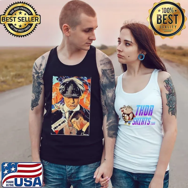 Tommy peaky blinders TV series colored art classic s Tank Top