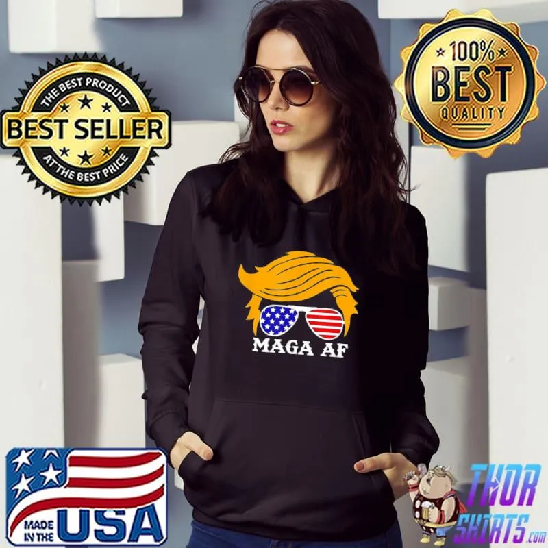 Trump maga af parody orange hair s Hoodie