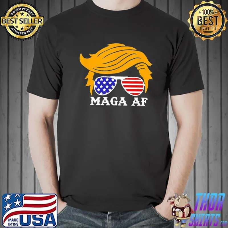 Trump maga af parody orange hair shirt