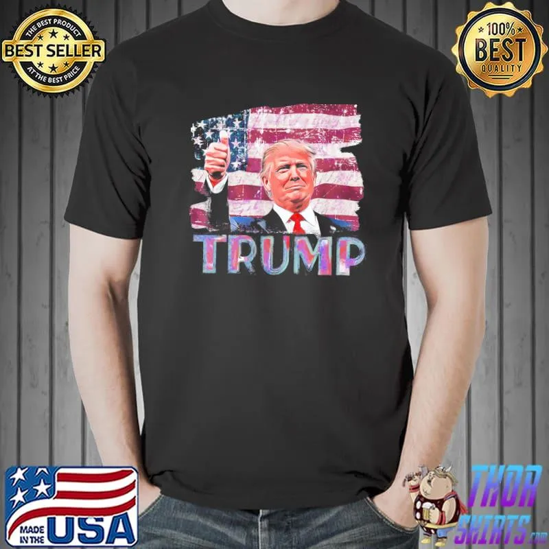 Trump was right about everything republican political flag shirt