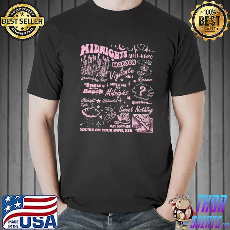 Ts midnights tracklist shirt