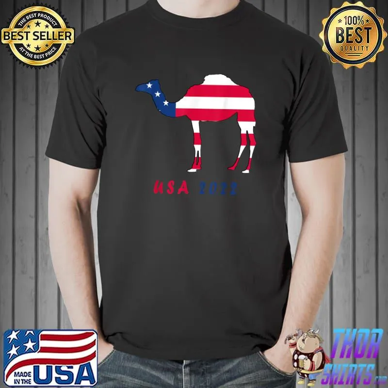 USA Flag Camel Soccer Fifa World Cup Qatar 2022 Merch, America Squad Schedule T-Shirt