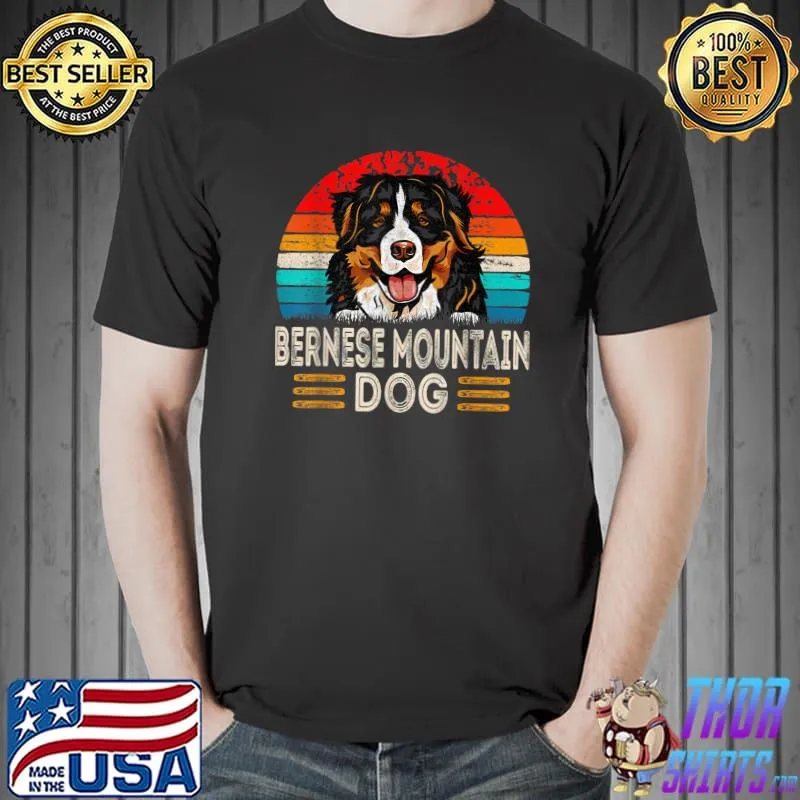Vintage Bernese Mountain Dog Lover Dog Owner T-Shirt