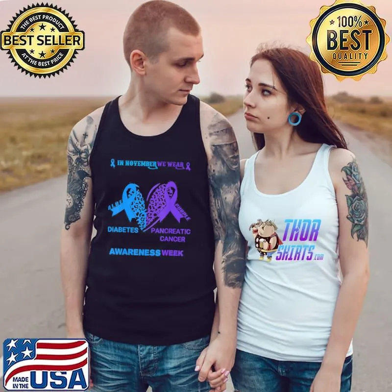 We wear blue purple for cancer and diabetes awareness week s Tank Top