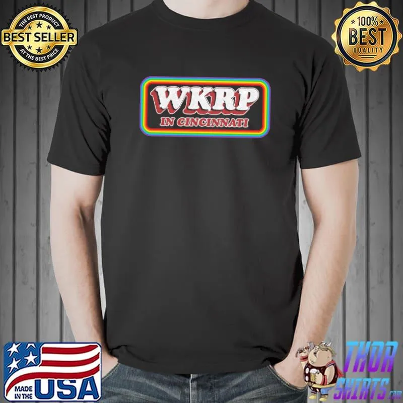 Wkrp in cincinnatI retro rainbow fanart design shirt