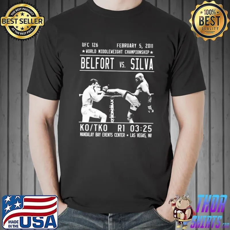 World middleweight championship belfort vs anderson silva shirt