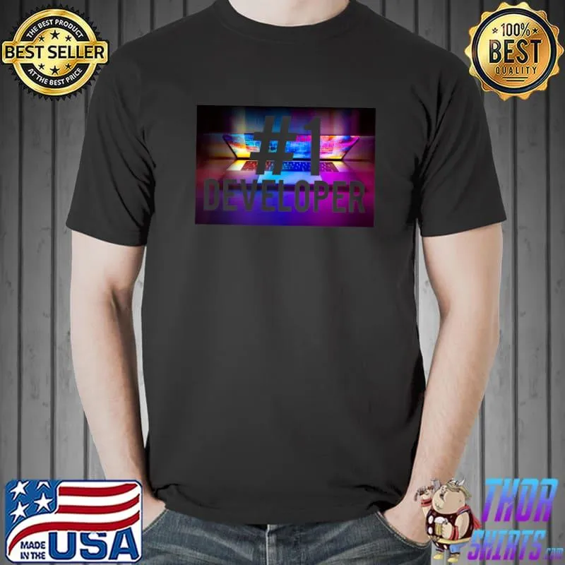 1 Developer Design Development Coder Programmer Giftidea Computer Colors T-Shirt