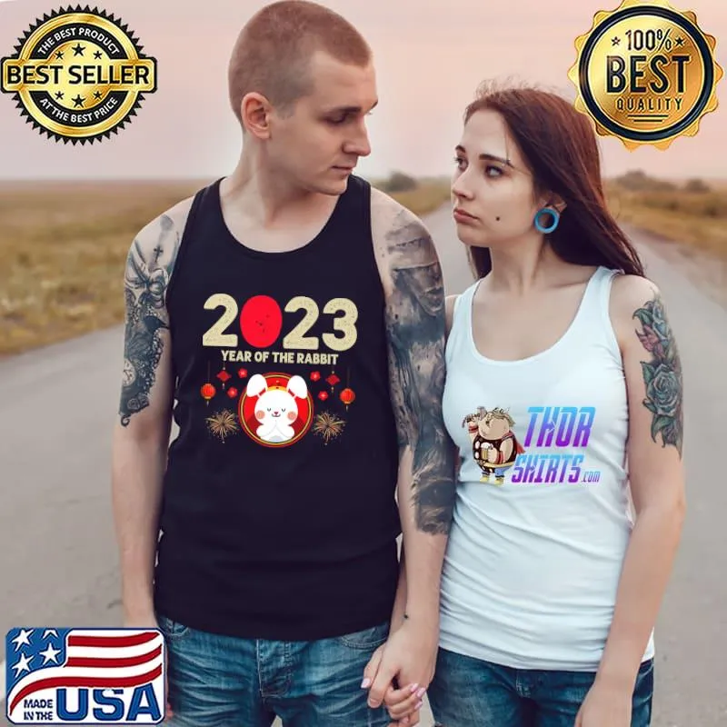 2023 Chinese New Year Fireworks Blood Moon Year Of The Rabbit T-Shirt Tank Top