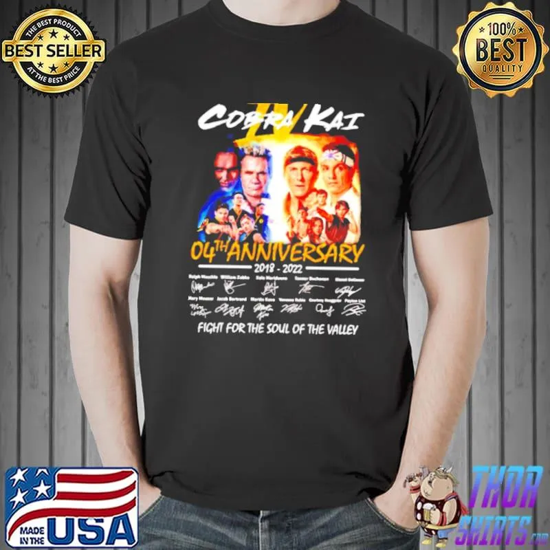 4th anniversary Cobra kaI design classic shirt