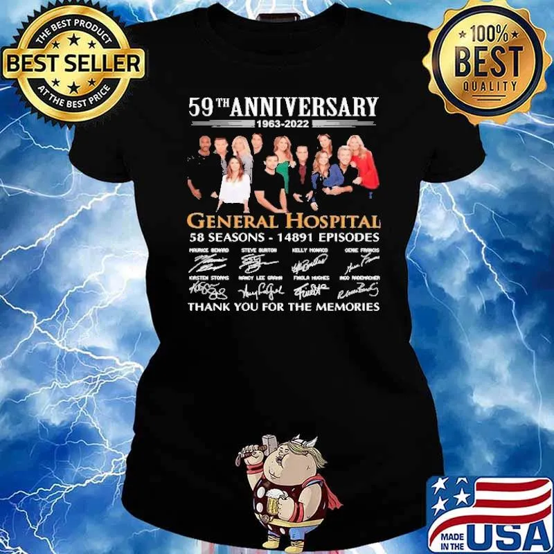 59th Anniversary 1963 2022 General Hospital Thank You For The Memories Shirt Ladies tee