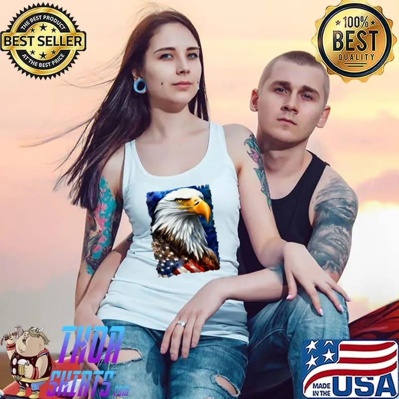 American Bald Eagle Usa Flag Freedom Patriotic Election 2024 T-Shirt Tank Top