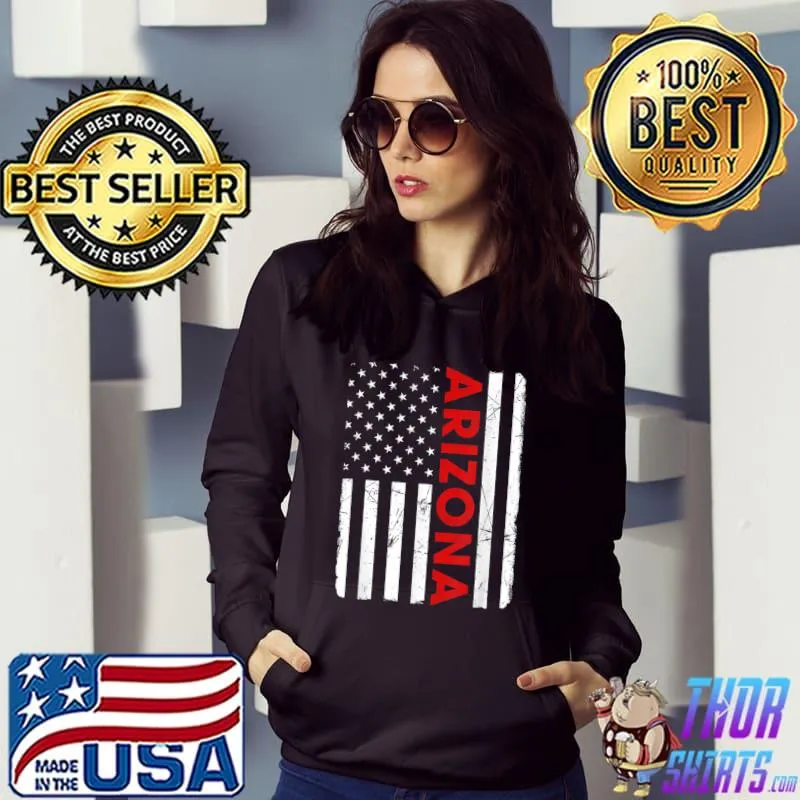 Arizona Pride Vintage Old American Flag T-Shirt Hoodie