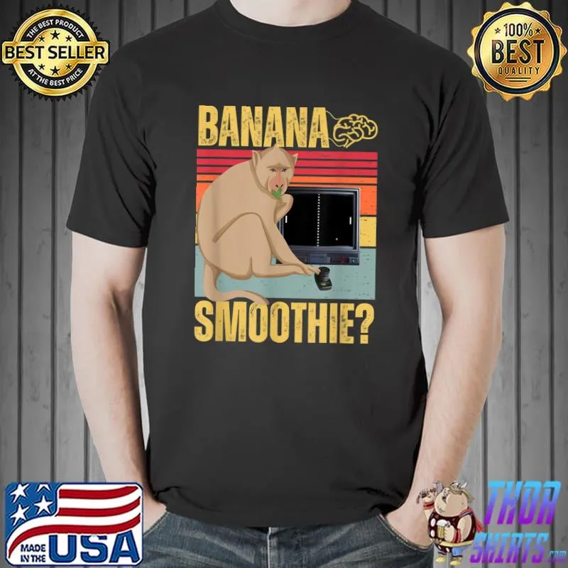 Banana Smoothie Ape Gamer Artificial Intelligence Vintage T-Shirt