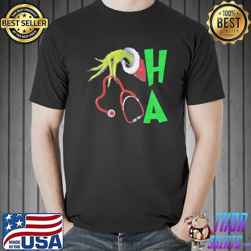 Christmas Grinch HA for Health Assistant Shirt