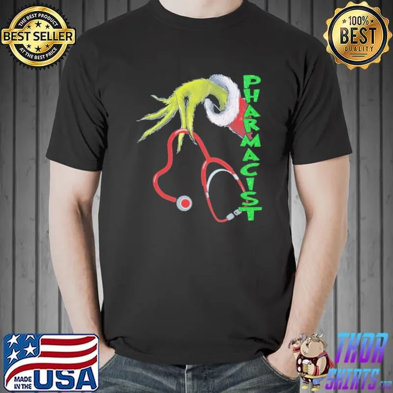Christmas Grinch Pharmacist Shirt