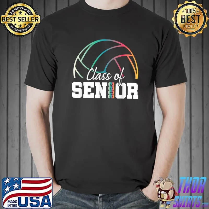 Class Of 2023 Senior Art Volleyball Graduation V-ball T-Shirt
