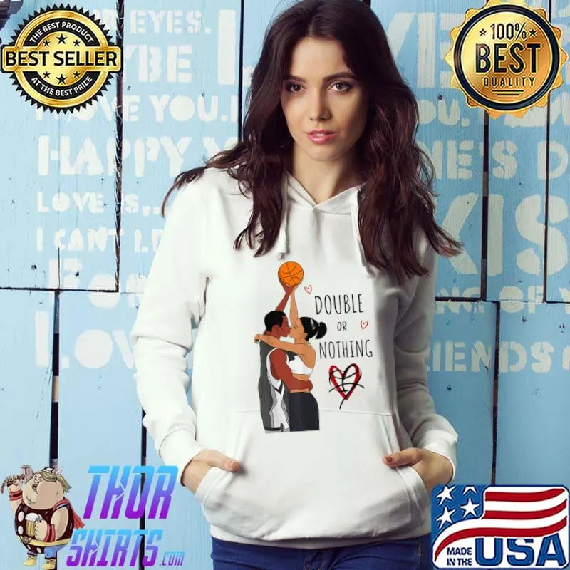 Couple Black Basketball Movies I Love You Card History Month Heart T-Shirt Hoodie