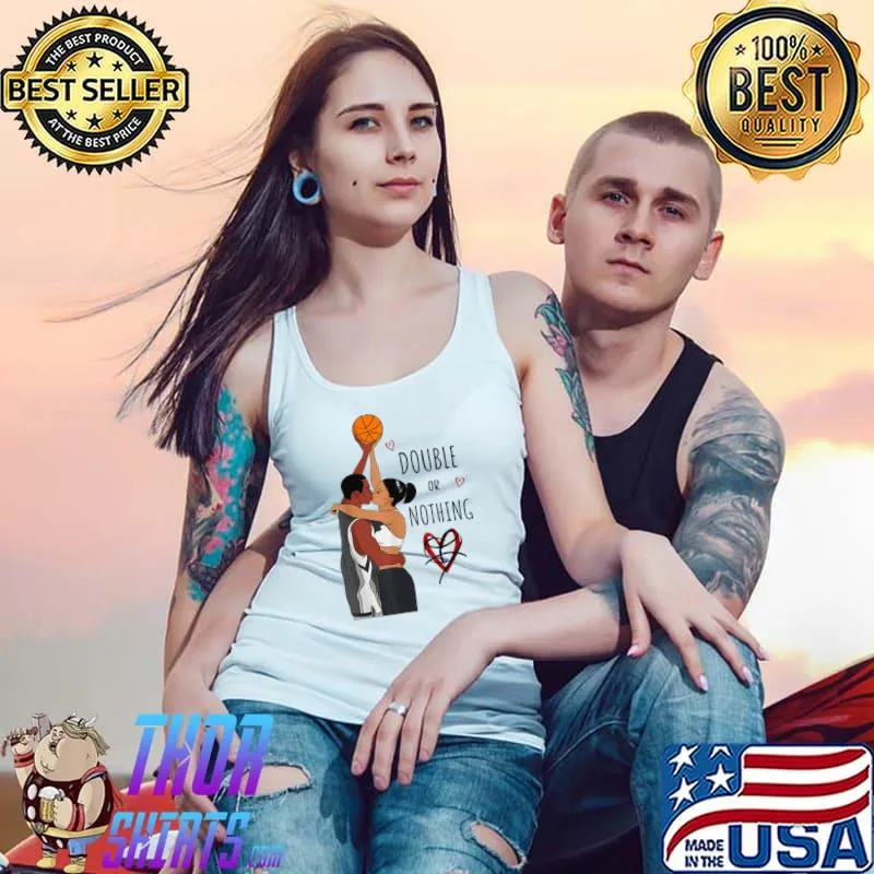 Couple Black Basketball Movies I Love You Card History Month Heart T-Shirt Tank Top