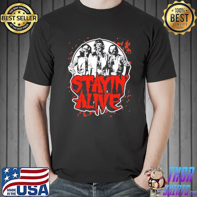 Creepy the bee gees stay alive gift shirt