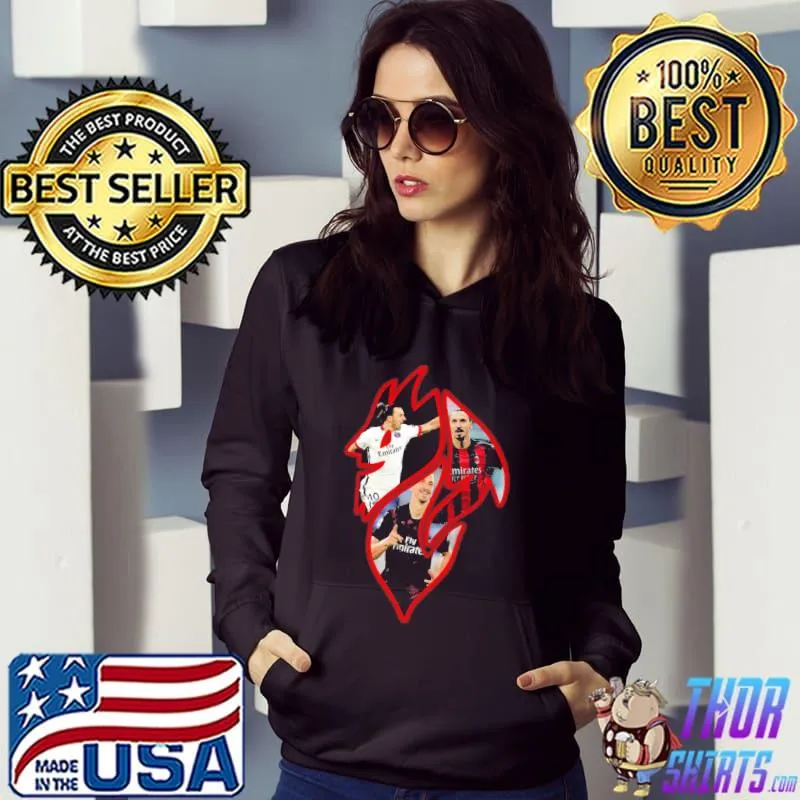 Flame art zlatan ibrahimovic ac milan soccer s Hoodie