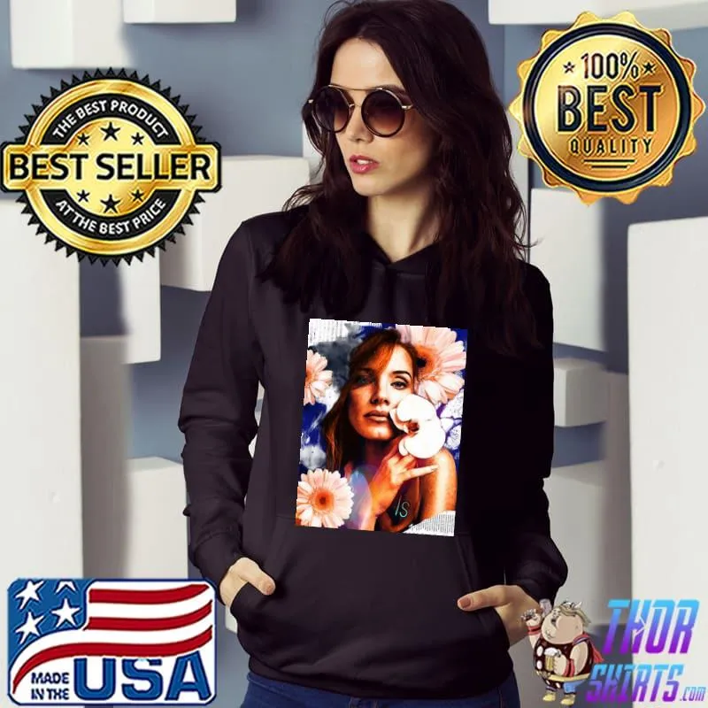 Floral design jessica chastain s Hoodie