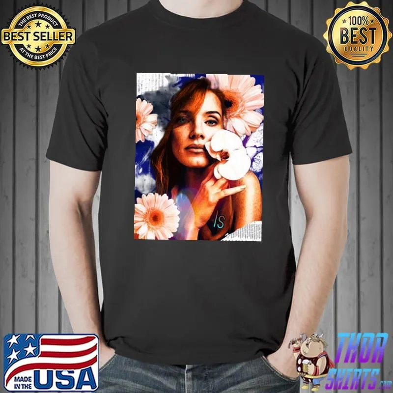 Floral design jessica chastain shirt