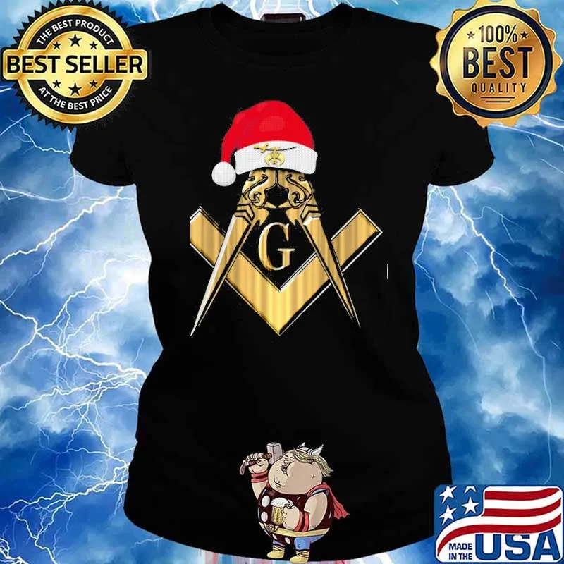 FREEMASONRY FLAG AMERICAN christmas s Ladies tee