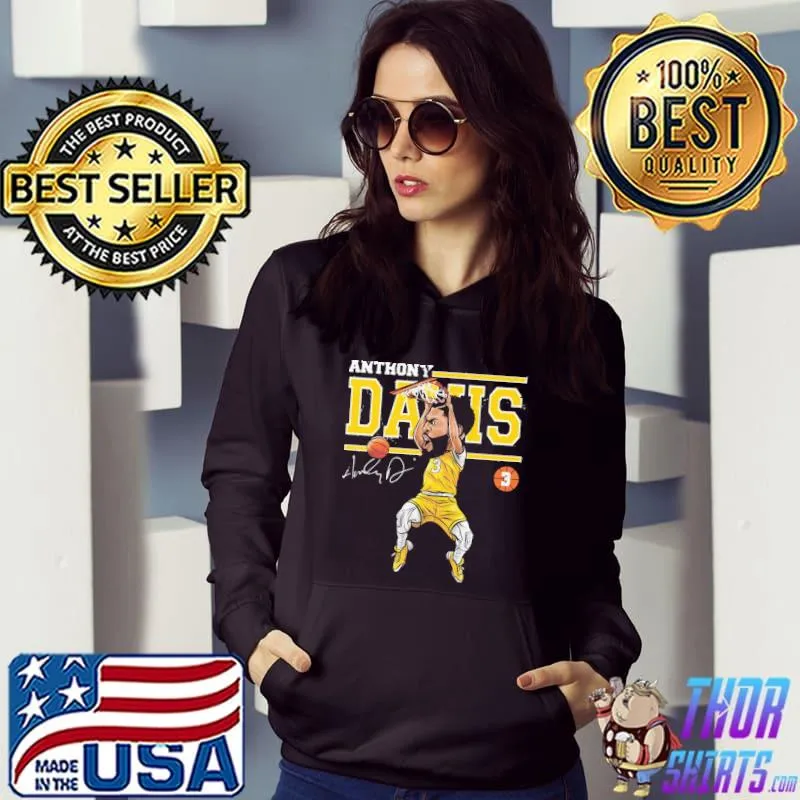 Funny #3 anthony davis cartoon basketball sport s Hoodie