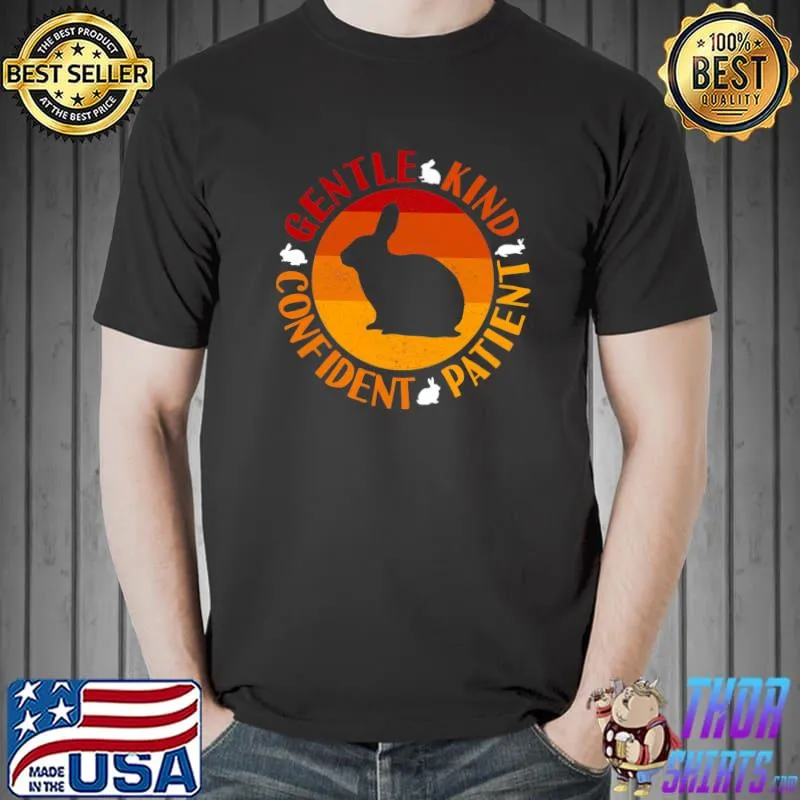 Gentle Kind Confident Patient Vintage Chinese New Year Of The Rabbit Personality Traits T-Shirt