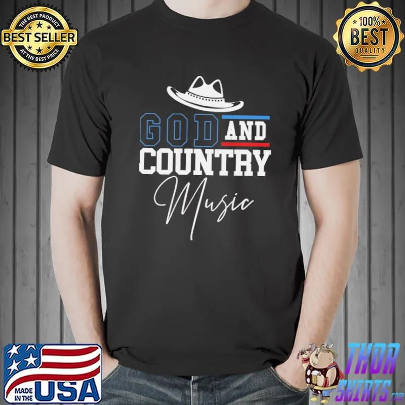 God and country music gift garth brooks classic shirt