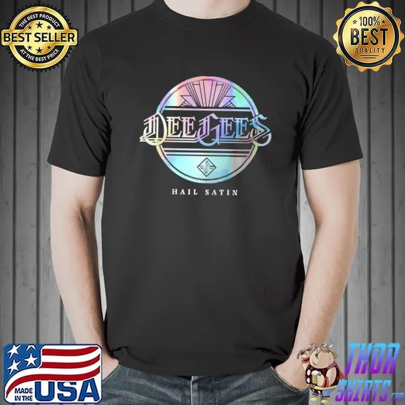 Hail satin album cover bee gees shirt